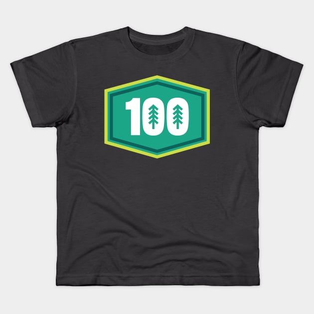 100 Mile Trail and Ultra Running Trees Kids T-Shirt by PodDesignShop